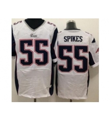 Nike New England Patriots 55 Brandon Spikes White Elite NFL Jersey Nike New England Patriots 55 Brandon Spikes White Elite NFL Jersey