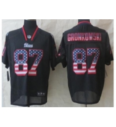 Nike New England Patriots 87 Rob Gronkowski Black USA Flag Fashion NFL Jersey Nike New England Patriots 87 Rob Gronkowski Black USA Flag Fashion NFL Jersey