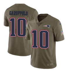 Nike Patriots #10 Jimmy Garoppolo Olive Mens Stitched NFL Limited 2017 Salute To Service Jersey Nike Patriots #10 Jimmy Garoppolo Olive Mens Stitched NFL Limited 2017 Salute To Service Jersey