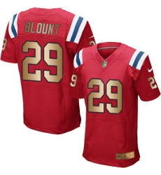 Nike Patriots #29 LeGarrette Blount Red Alternate Mens Stitched NFL Elite Gold Jersey Nike Patriots #29 LeGarrette Blount Red Alternate Mens Stitched NFL Elite Gold Jersey