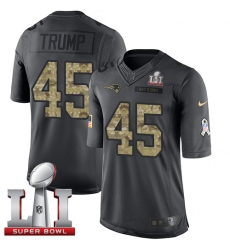 Nike Patriots #45 Donald Trump Black Super Bowl LI 51 Mens Stitched NFL Limited 2016 Salute To Service Jersey Nike Patriots #45 Donald Trump Black Super Bowl LI 51 Mens Stitched NFL Limited 2016 Salute To Service Jersey
