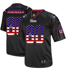 Nike Patriots #80 Danny Amendola Black Mens Stitched NFL Elite USA Flag Fashion Jersey Nike Patriots #80 Danny Amendola Black Mens Stitched NFL Elite USA Flag Fashion Jersey
