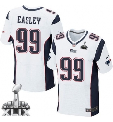 Nike Patriots #99 Dominique Easley White Super Bowl XLIX Mens Stitched NFL Elite Jersey Nike Patriots #99 Dominique Easley White Super Bowl XLIX Mens Stitched NFL Elite Jersey