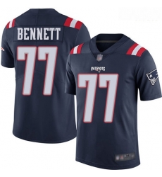 Patriots 77 Michael Bennett Navy Blue Men Stitched Football Limited Rush Jersey Patriots 77 Michael Bennett Navy Blue Men Stitched Football Limited Rush Jersey