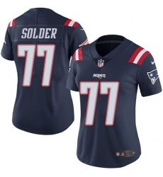 Nike Patriots #77 Nate Solder Navy Blue Womens Stitched NFL Limited Rush Jersey Nike Patriots #77 Nate Solder Navy Blue Womens Stitched NFL Limited Rush Jersey