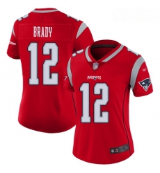 Patriots #12 Tom Brady Red Women Stitched Football Limited Inverted Legend Jersey Patriots #12 Tom Brady Red Women Stitched Football Limited Inverted Legend Jersey