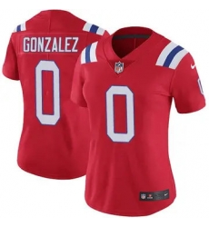 Women New England Patriots 0 Christian Gonzalez Red Stitched Vapor Limited Jersey Women New England Patriots 0 Christian Gonzalez Red Stitched Vapor Limited Jersey