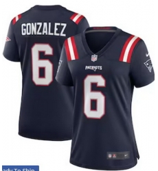 Women New England Patriots 6 Christian Gonzalez Navy Vapor Limited Jersey Women New England Patriots 6 Christian Gonzalez Navy Vapor Limited Jersey