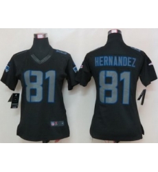 Women Nike New England Patriots 81 Hernandez Black Impact LIMITED NFL Jerseys Women Nike New England Patriots 81 Hernandez Black Impact LIMITED NFL Jerseys