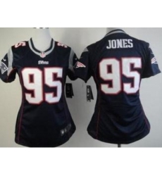 Women Nike New England Patriots #95 Chandler Jones Navy Blue Team Color NFL Jersey Women Nike New England Patriots #95 Chandler Jones Navy Blue Team Color NFL Jersey