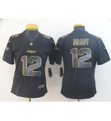 Women Nike Patriots 12 Tom Brady Black Gold Vapor Untouchable Limited Jersey Women Nike Patriots 12 Tom Brady Black Gold Vapor Untouchable Limited Jersey