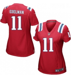 Womens Nike New England Patriots 11 Julian Edelman Game Red Alternate NFL Jersey Womens Nike New England Patriots 11 Julian Edelman Game Red Alternate NFL Jersey