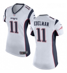 Womens Nike New England Patriots 11 Julian Edelman Game White NFL Jersey Womens Nike New England Patriots 11 Julian Edelman Game White NFL Jersey