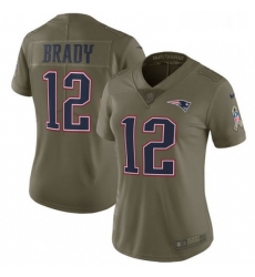 Womens Nike New England Patriots 12 Tom Brady Limited Olive 2017 Salute to Service NFL Jersey Womens Nike New England Patriots 12 Tom Brady Limited Olive 2017 Salute to Service NFL Jersey