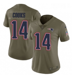 Womens Nike New England Patriots 14 Brandin Cooks Limited Olive 2017 Salute to Service NFL Jersey Womens Nike New England Patriots 14 Brandin Cooks Limited Olive 2017 Salute to Service NFL Jersey
