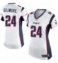 Womens Nike New England Patriots 24 Stephon Gilmore Game White NFL Jersey Womens Nike New England Patriots 24 Stephon Gilmore Game White NFL Jersey