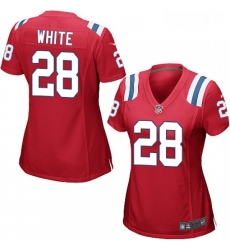 Womens Nike New England Patriots 28 James White Game Red Alternate NFL Jersey Womens Nike New England Patriots 28 James White Game Red Alternate NFL Jersey