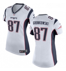 Womens Nike New England Patriots 87 Rob Gronkowski Game White NFL Jersey Womens Nike New England Patriots 87 Rob Gronkowski Game White NFL Jersey