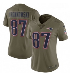 Womens Nike New England Patriots 87 Rob Gronkowski Limited Olive 2017 Salute to Service NFL Jersey Womens Nike New England Patriots 87 Rob Gronkowski Limited Olive 2017 Salute to Service NFL Jersey