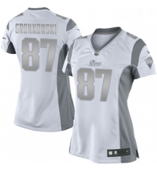 Womens Nike New England Patriots 87 Rob Gronkowski Limited White Platinum NFL Jersey Womens Nike New England Patriots 87 Rob Gronkowski Limited White Platinum NFL Jersey