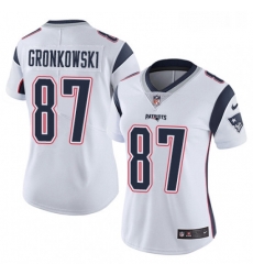 Womens Nike New England Patriots 87 Rob Gronkowski White Vapor Untouchable Limited Player NFL Jersey Womens Nike New England Patriots 87 Rob Gronkowski White Vapor Untouchable Limited Player NFL Jersey