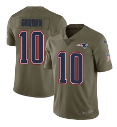 Nike Patriots #10 Josh Gordon Olive Youth Stitched NFL Limited 2017 Salute to Service Jersey Nike Patriots #10 Josh Gordon Olive Youth Stitched NFL Limited 2017 Salute to Service Jersey