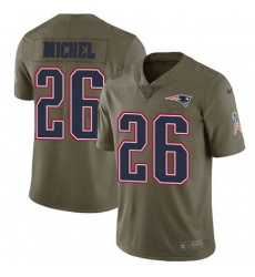 Nike Patriots #26 Sony Michel Olive Youth Stitched NFL Limited 2017 Salute to Service Jersey Nike Patriots #26 Sony Michel Olive Youth Stitched NFL Limited 2017 Salute to Service Jersey