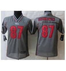 Youth Nike New England Patriots 87 Rob Gronkowski Grey Vapor Elite Jerseys Youth Nike New England Patriots 87 Rob Gronkowski Grey Vapor Elite Jerseys