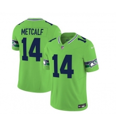 Men Seattle Seahawks 14 DK Metcalf 2023 F U S E Green Limited Stitched Football Jersey Men Seattle Seahawks 14 DK Metcalf 2023 F U S E Green Limited Stitched Football Jersey