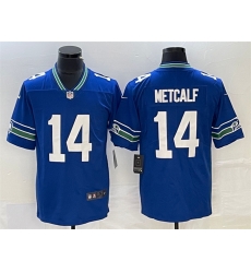 Men Seattle Seahawks 14 DK Metcalf Royal Vapor Untouchable Limited Stitched Football Jersey Men Seattle Seahawks 14 DK Metcalf Royal Vapor Untouchable Limited Stitched Football Jersey
