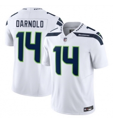 Men Seattle Seahawks 14 Sam Darnold White 2024 F U S E Vapor Limited Stitched Football Jersey Men Seattle Seahawks 14 Sam Darnold White 2024 F U S E Vapor Limited Stitched Football Jersey