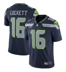 Men Seattle Seahawks 2022 #16 Tyler Lockett Navy With 1-star C Patch Vapor Untouchable Limited Stitched NFL Jersey Men Seattle Seahawks 2022 #16 Tyler Lockett Navy With 1-star C Patch Vapor Untouchable Limited Stitched NFL Jersey
