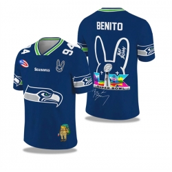 Men Seattle Seahawks 2025 2026 Bowl LX Print Jersey