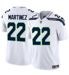 Men Seattle Seahawks 22 Damien Martinez White 2025 F U S E  Vapor Untouchable Limited Stitched Football Jersey