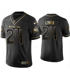 Men Seattle Seahawks 24 Marshawn Lynch Black Gold Stitched Limited NFL Jersey Men Seattle Seahawks 24 Marshawn Lynch Black Gold Stitched Limited NFL Jersey