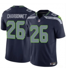 Men Seattle Seahawks 26 Zach Charbonnet Navy 2024 F U S E Vapor Limited Stitched Football Jersey Men Seattle Seahawks 26 Zach Charbonnet Navy 2024 F U S E Vapor Limited Stitched Football Jersey