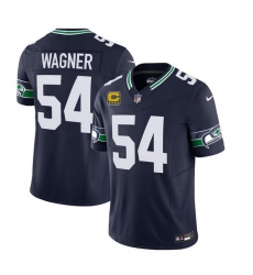 Men Seattle Seahawks 54 Bobby Wagner 2023 F U S E With 4 Star C Patch Navy Limited Stitched Football Jersey Men Seattle Seahawks 54 Bobby Wagner 2023 F U S E With 4 Star C Patch Navy Limited Stitched Football Jersey