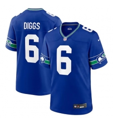 Men Seattle Seahawks 6 Quandre Diggs Royal Throwback Player Stitched Game Jersey Men Seattle Seahawks 6 Quandre Diggs Royal Throwback Player Stitched Game Jersey