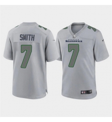 Men Seattle Seahawks 7 Geno Smith Grey Atmosphere Fashion Stitched Game Jersey Men Seattle Seahawks 7 Geno Smith Grey Atmosphere Fashion Stitched Game Jersey