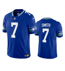 Men Seattle Seahawks 7 Geno Smith Royal 2023 F U S E Vapor Limited Throwback Stitched Jersey Men Seattle Seahawks 7 Geno Smith Royal 2023 F U S E Vapor Limited Throwback Stitched Jersey