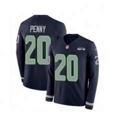 Mens Nike Seattle Seahawks 20 Rashaad Penny Limited Navy Blue Therma Long Sleeve NFL Jersey Mens Nike Seattle Seahawks 20 Rashaad Penny Limited Navy Blue Therma Long Sleeve NFL Jersey
