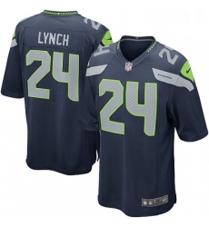 Mens Nike Seattle Seahawks 24 Marshawn Lynch Game Steel Blue Team Color NFL Jersey Mens Nike Seattle Seahawks 24 Marshawn Lynch Game Steel Blue Team Color NFL Jersey