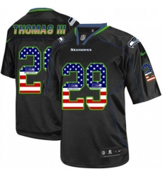 Mens Nike Seattle Seahawks 29 Earl Thomas III Elite Black USA Flag Fashion NFL Jersey Mens Nike Seattle Seahawks 29 Earl Thomas III Elite Black USA Flag Fashion NFL Jersey