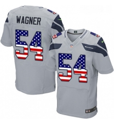 Mens Nike Seattle Seahawks 54 Bobby Wagner Elite Grey Alternate USA Flag Fashion NFL Jersey Mens Nike Seattle Seahawks 54 Bobby Wagner Elite Grey Alternate USA Flag Fashion NFL Jersey