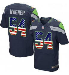 Mens Nike Seattle Seahawks 54 Bobby Wagner Elite Navy Blue Home USA Flag Fashion NFL Jersey Mens Nike Seattle Seahawks 54 Bobby Wagner Elite Navy Blue Home USA Flag Fashion NFL Jersey