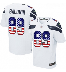 Mens Nike Seattle Seahawks 89 Doug Baldwin Elite White Road USA Flag Fashion NFL Jersey Mens Nike Seattle Seahawks 89 Doug Baldwin Elite White Road USA Flag Fashion NFL Jersey