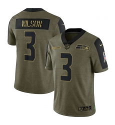 Men's Seattle Seahawks Russell Wilson Nike Olive 2021 Salute To Service Limited Player Jersey Men's Seattle Seahawks Russell Wilson Nike Olive 2021 Salute To Service Limited Player Jersey