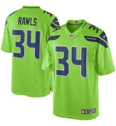 Mens Seattle Seahawks Thomas Rawls Nike Green Color Rush Limited Jersey Mens Seattle Seahawks Thomas Rawls Nike Green Color Rush Limited Jersey
