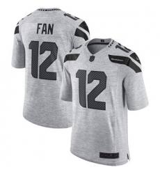 Nike Seahawks #12 Fan Gray Mens Stitched NFL Limited Gridiron Gray II Jersey Nike Seahawks #12 Fan Gray Mens Stitched NFL Limited Gridiron Gray II Jersey