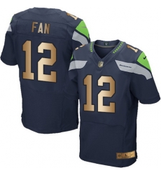 Nike Seahawks #12 Fan Steel Blue Team Color Mens Stitched NFL Elite Gold Jersey Nike Seahawks #12 Fan Steel Blue Team Color Mens Stitched NFL Elite Gold Jersey